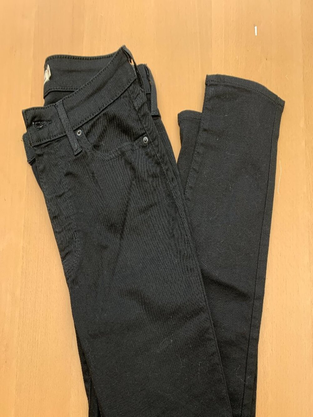 Levi's 721 High Rise Skinny Jeans Size 29 Soft Black Stretch Office Siren 90s